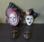 Lotje Italiaanse maskers in koper, papier maché en keramiek, Ophalen of Verzenden, Zo goed als nieuw