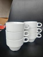 6 witte koffie kopjes, Ophalen, Zo goed als nieuw