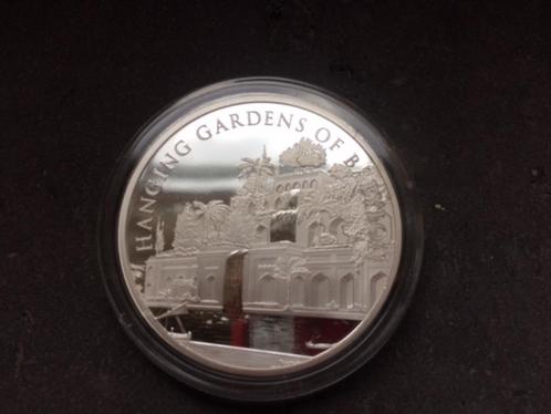 7 wonders of the ancient world - Hanging gardens of Babylon, Postzegels en Munten, Edelmetalen en Baren, Zilver, Ophalen of Verzenden