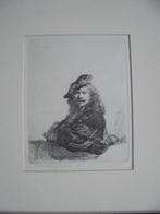 Rembrandt   Ets  Zelfportret, Antiek en Kunst, Kunst | Etsen en Gravures, Verzenden