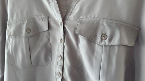 Zomerhemdje grijs met 3/4 mouw, naar korte mouw door knoop, Kleding | Dames, Blouses en Tunieken, Maat 38/40 (M), Grijs, Ophalen of Verzenden