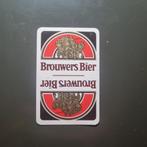 Carte de jeu Brouwers Bier, Collections, Marques de bière, Bavaria, Autres types, Utilisé, Enlèvement ou Envoi
