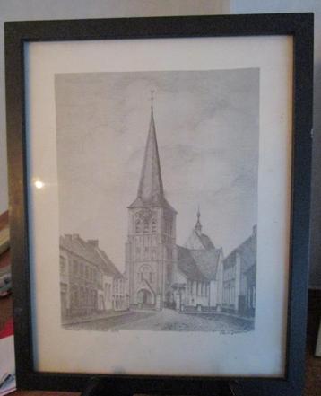 Tekening St Pieterskerk Berlaar beschikbaar voor biedingen