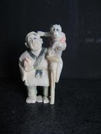 netsuke japan artiest met aap, Ophalen of Verzenden