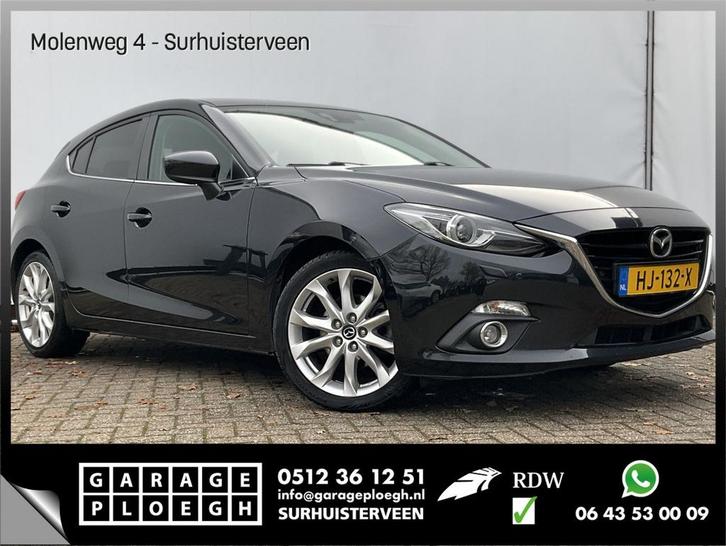 Mazda 3 2.0 GT-M Trekhaak Bose HUD Nav/Cruise Stoelverw Xeno, Auto's, Mazda, Bedrijf, ABS, Airbags, Alarm, Bluetooth, Boordcomputer
