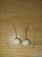 Boucles d'oreilles griotte nacré, Hangers, Ophalen of Verzenden, Zo goed als nieuw, Zilver