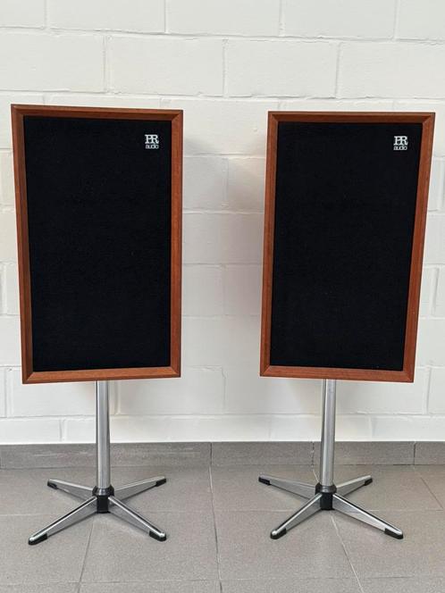 Vintage luidspreker op statief – mooie houten kast, Audio, Tv en Foto, Luidsprekerboxen, Zo goed als nieuw, Ophalen