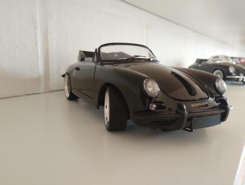 Porsche 356 cabriolet noir, Hobby & Loisirs créatifs, Voitures miniatures | 1:18, Comme neuf, Voiture, Burago, Enlèvement