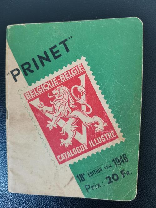 oude cataloog Prinet 1946 - België -  18e editie, Postzegels en Munten, Postzegels | Toebehoren, Catalogus, Ophalen of Verzenden