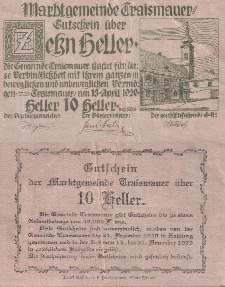 Noodgeld Oostenrijk, Postzegels en Munten, Munten en Bankbiljetten | Verzamelingen, Bankbiljetten, Ophalen of Verzenden