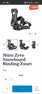 Nitro Zero snowboard binding zwart, Sport en Fitness, Snowboarden, Ophalen of Verzenden, Zo goed als nieuw