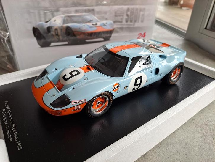 Ford GT 40 24h Mans Winnaar Rodriguez 1/18 Spark New, Hobby en Vrije tijd, Modelauto's | 1:18, Nieuw, Auto, Overige merken, Ophalen of Verzenden