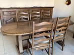 Antieke eettafel en stoelen, Ophalen