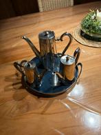 3 koffiekannen op dienblad zilver, Antiek en Kunst, Ophalen