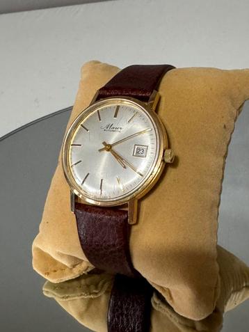 Mawi Automatic Zwitsers Vintage Horloge Goud, Enlèvement ou Envoi, Or