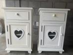 Paire de Tables de Chevet Style Shabby Chic, Ophalen, Gebruikt, Hout