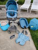 Stokke Xplory Blauw/Beige + veel accessoires, Kinderen en Baby's, Gebruikt, Verstelbare duwstang, Ophalen, Kinderwagen