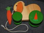 Jouet en bois (Lapin à tirer), Ophalen of Verzenden, Zo goed als nieuw, Duw- of Trekspeelgoed