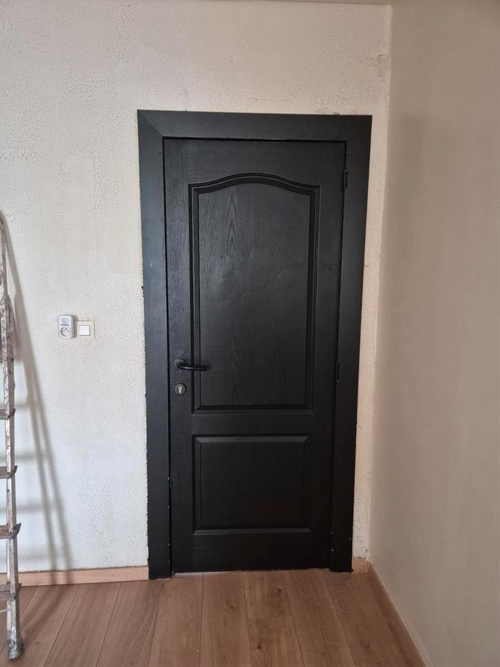 Porte intérieure noire avec poignée et serrure, Huis en Inrichting, Keuken | Keukenelementen, Gebruikt, Zwart, Ophalen