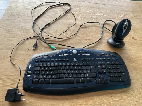 Toetsenbord en muis Logitech, Computers en Software, Toetsenborden, Gebruikt, Azerty, Draadloos, Ergonomisch, Toetsenbord en muis-set