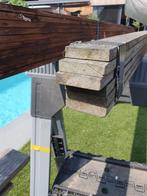 Afromosia plinten breedte 50mm 25.5m, Ophalen, Zo goed als nieuw
