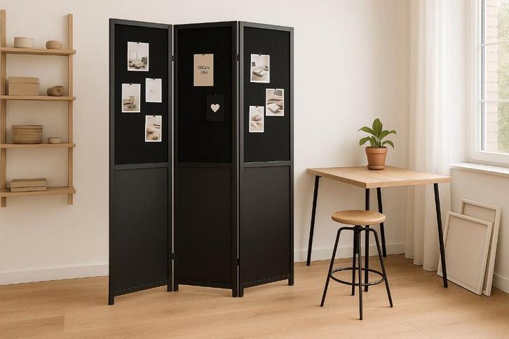 Kamerscherm hout met Prikbord, Huis en Inrichting, Woonaccessoires | Memoborden, Nieuw, Prikbord, Verzenden