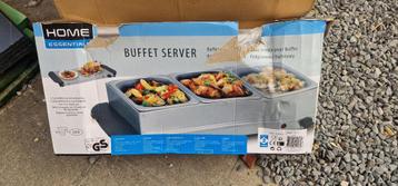 Buffet électrique 3 bacs inox, Enlèvement, Neuf, Gris, Moins de 100 cm