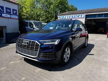 Audi Q7 45 TDi V6 Quattro S line Tiptronic NAV/TOIT/PAN, Auto's, Audi, Automaat, Gebruikt, Blauw, Leder