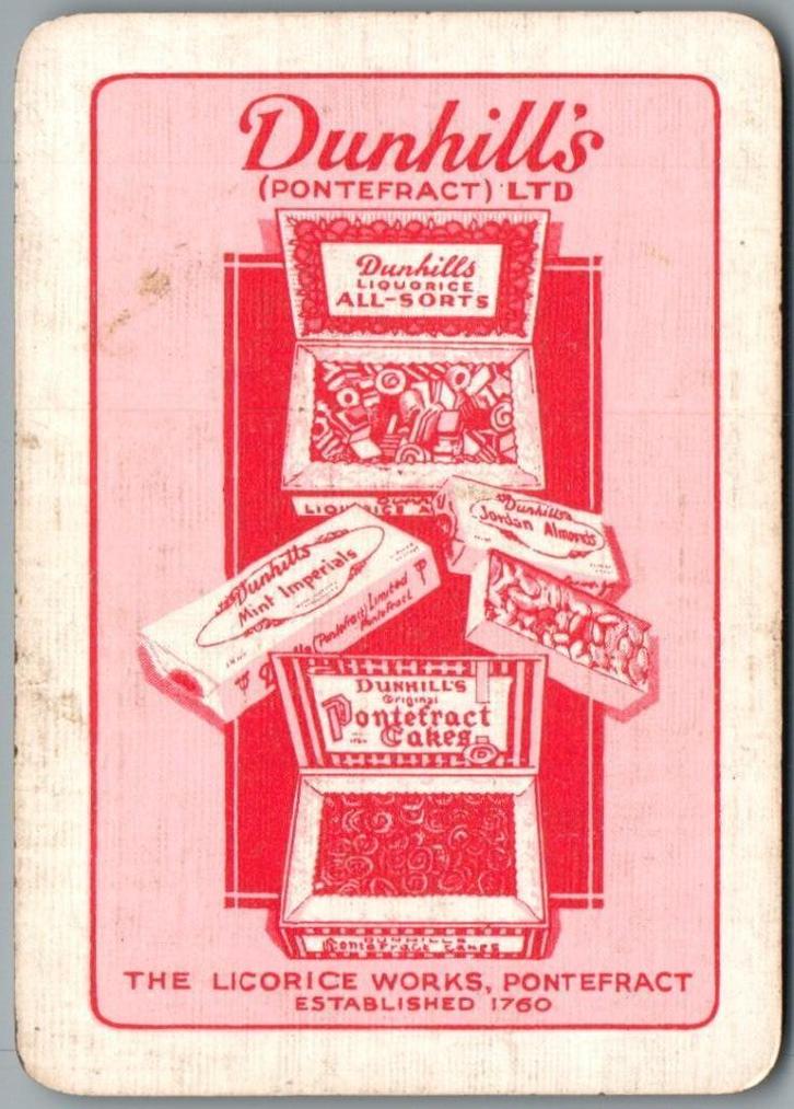 speelkaart - LK13307 - Dunhill's liquorice, Verzamelen, Speelkaarten, Jokers en Kwartetten, Gebruikt, Verzenden