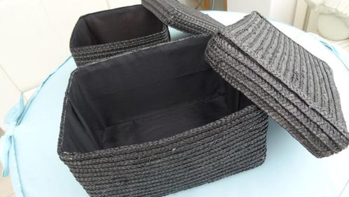 OPBERGMANDJES, Huis en Inrichting, Woonaccessoires | Schalen en Manden, Zo goed als nieuw, Mand, Rechthoekig, Riet, Ophalen