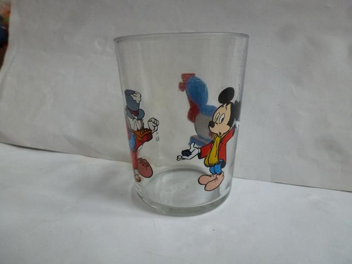 1 glas Mickey Mouse & Dagobert Duck, Verzamelen, Disney, Zo goed als nieuw, Servies, Mickey Mouse, Ophalen of Verzenden