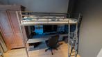 Hoogslaper met bureau 90x200 incl matras, Huis en Inrichting, Slaapkamer | Stapelbedden en Hoogslapers, 90 cm, Gebruikt, 160 tot 180 cm