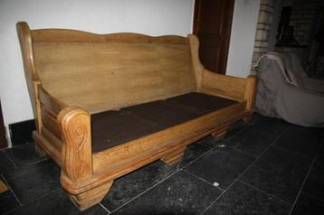 salon chene massif francais  canapé +2 fauteuils, Enlèvement, Utilisé, Cuir