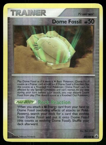 Dome Fossil 89/100 - Majestic Dawn (Reverse Holo) beschikbaar voor biedingen