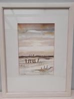 Aquarel 'Molse polders' - Robert Janssen, Antiek en Kunst, Kunst | Schilderijen | Klassiek, Ophalen