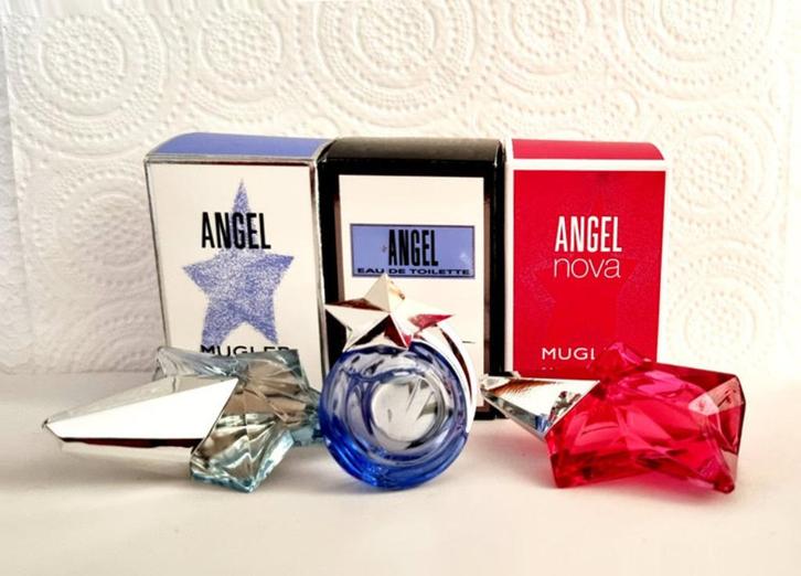Set van 3 nieuwe parfumminiaturen Thierry Mugler, Angel Nova, Verzamelen, Parfumverzamelingen, Nieuw, Miniatuur, Gevuld, Verzenden