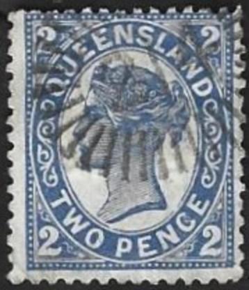 Postzegel Queensland 1906 Koningin Victoria & allegorie beschikbaar voor biedingen