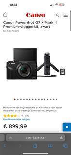 Canon g7x Mark iii vlogger kit volledig, TV, Hi-fi & Vidéo, Comme neuf, Canon, Enlèvement, Compact