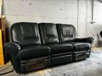 Zeer kwalitatieve lederen relax zetel - elektrisch, Ophalen, 150 tot 200 cm, Driepersoons, Rechte bank