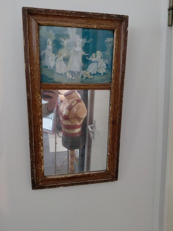 Oude spiegel, Antiek en Kunst, Curiosa en Brocante, Ophalen of Verzenden
