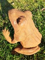 ROESTGEPATINEERDE GIETIJZEREN KIKKER, Ophalen of Verzenden, Nieuw, Overige materialen, Dierenbeeld