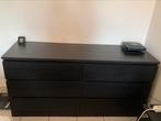 Commode  basse 6 tiroirs brun noir, Ophalen, 5 laden of meer, 100 tot 150 cm, 150 tot 200 cm