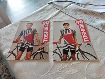 2 Wielerkaarten : Toshiba 1990 beschikbaar voor biedingen