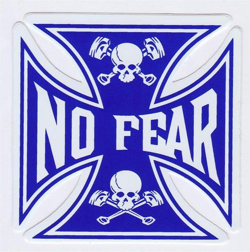 No Fear Iron Cross sticker #8, Collections, Autocollants, Neuf, Envoi