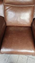 Lederen clubzetel, Huis en Inrichting, Fauteuils, Ophalen, Gebruikt, 100 tot 125 cm, Leer