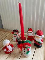 Kerstfiguren op isomo + 2 kaarsen vintage, Ophalen of Verzenden, Gebruikt