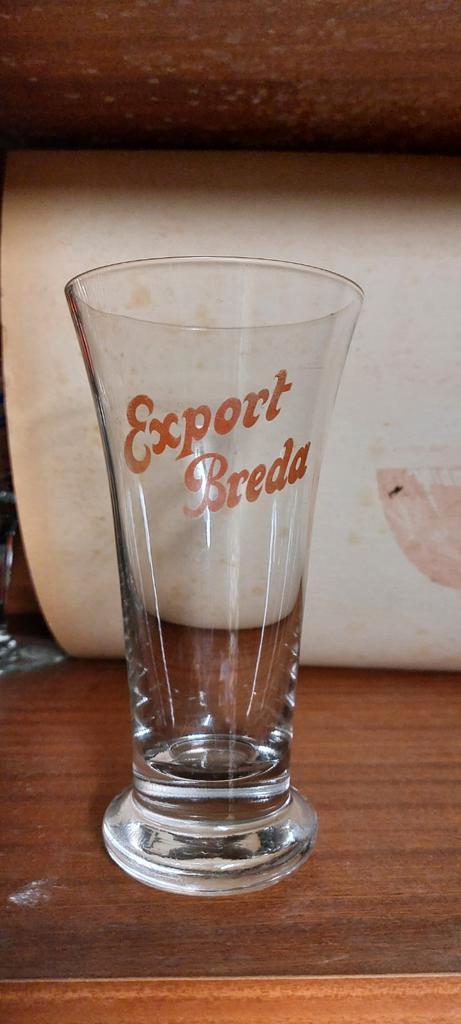 Gezuurd EXPORT BREDA Leuven, Verzamelen, Biermerken, Gebruikt, Glas of Glazen, Overige merken, Ophalen of Verzenden