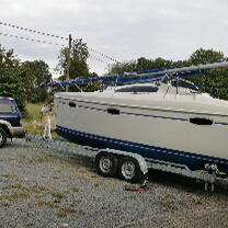 Remorque Sportina 760 Clever, Sports nautiques & Bateaux, Voiliers à cabine & Voiliers, Utilisé, Bateau de plaisance ou Cruiser