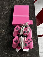 Te koop roze PlayStation 2, Ophalen, Gebruikt, Roze, Met 2 controllers