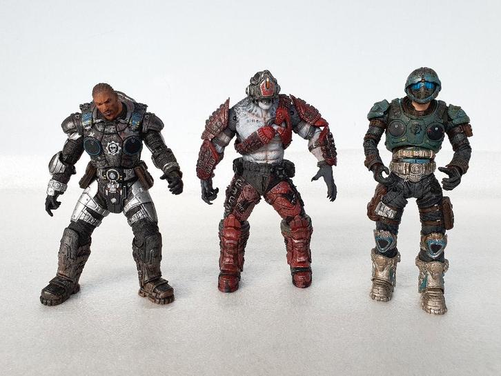 Gears of War 2: lot van 3 actiefiguren (Neca, 2008-2009), Collections, Jouets, Utilisé, Enlèvement ou Envoi